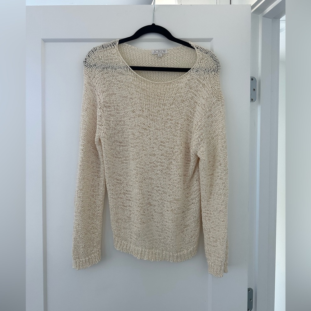 J. Crew Women's Cream Knit Sweater